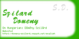 szilard domeny business card